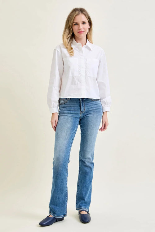 Women's High Waist Straight Leg Jeans