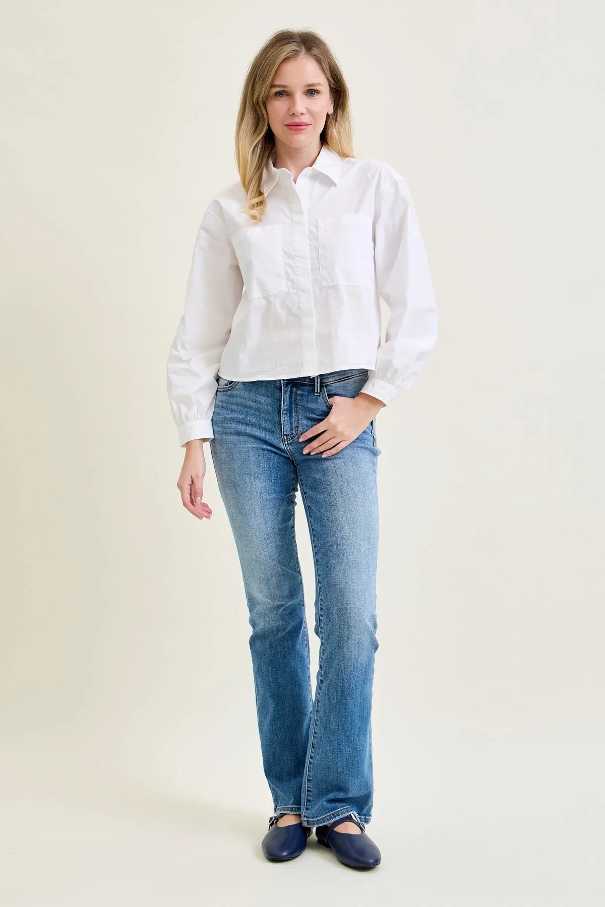 Women's High Waist Straight Leg Jeans