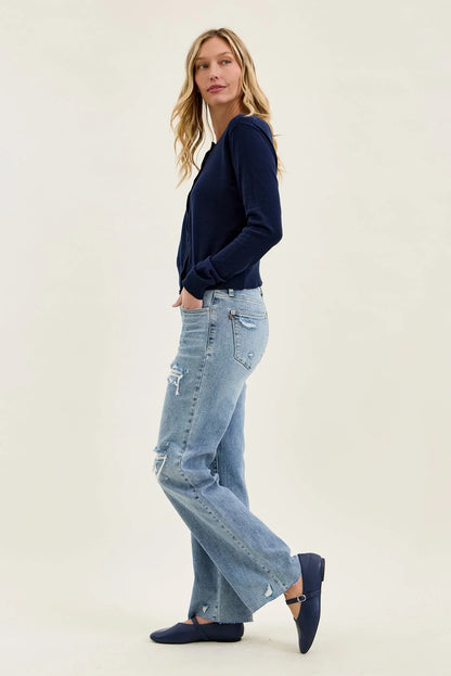 Women's High Waist Distr
