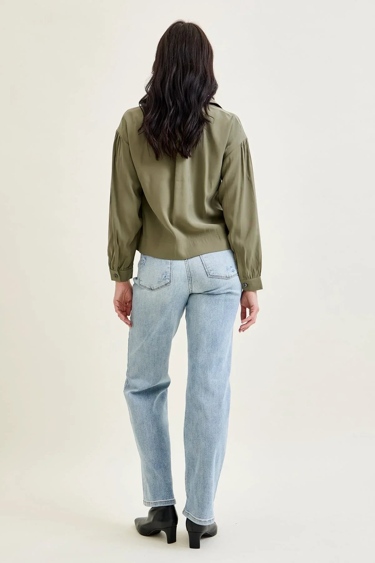 Women's High Waist Straight Leg Jeans
