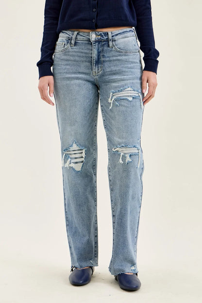 Women's High Waist Distr